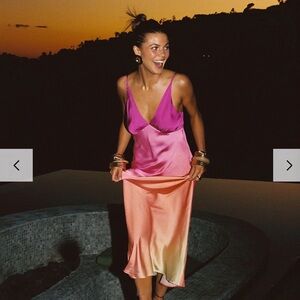 12th Tribe Pink and Orange Dress